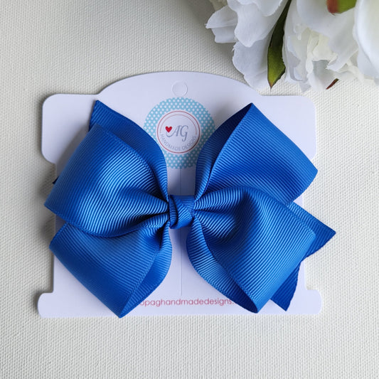 Classic Blue Hair Bow