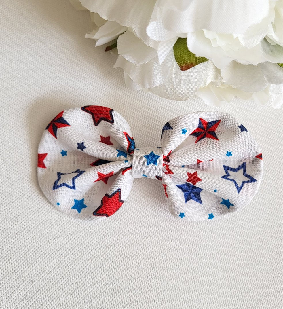 Patriotic Fabric Hair Bow