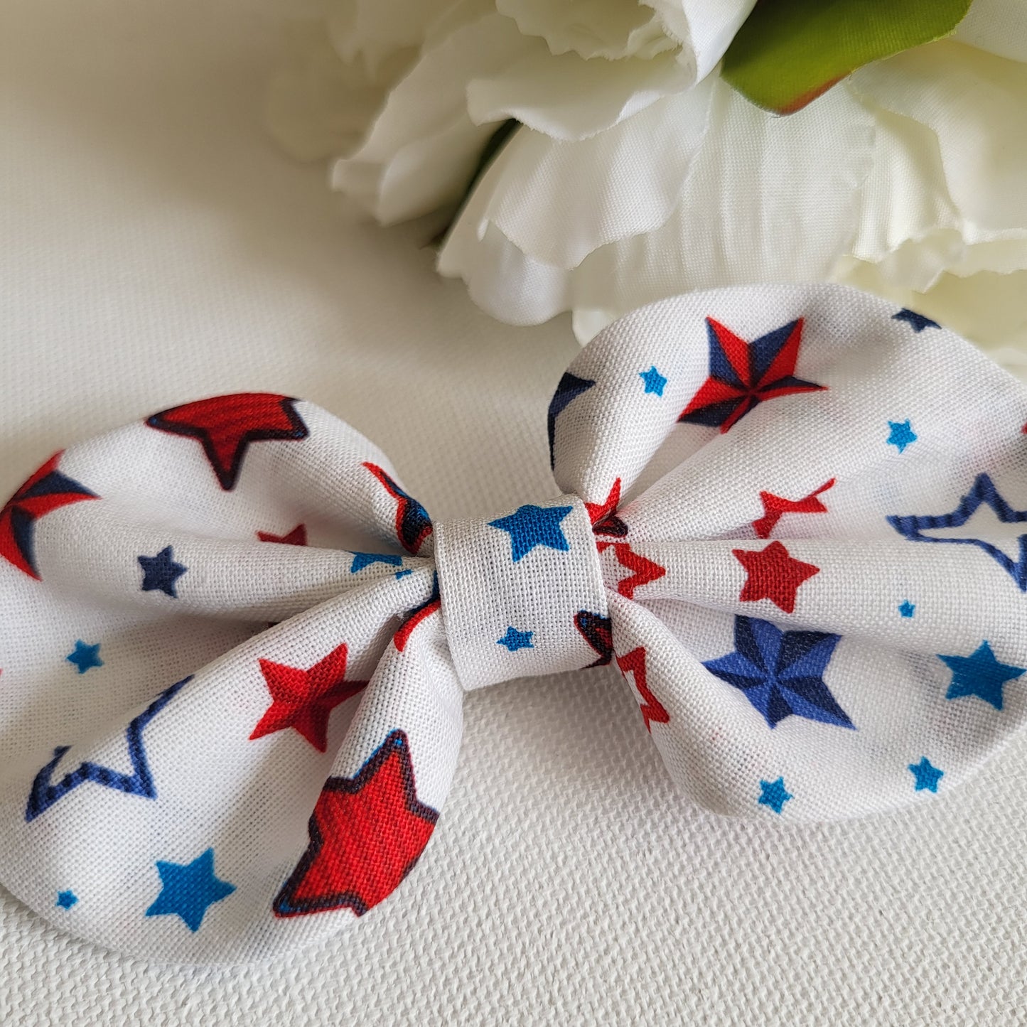 Patriotic Fabric Hair Bow