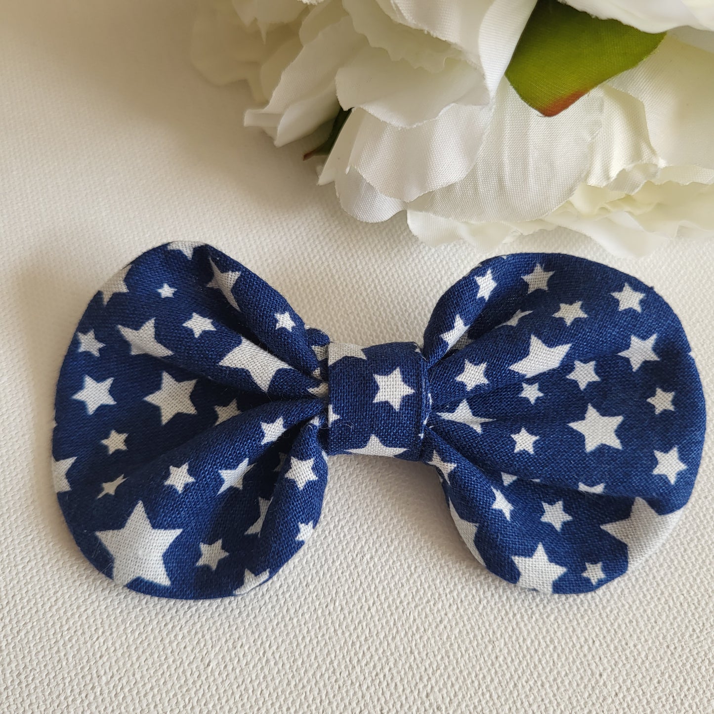 Blue Stars Patriotic Hair Bow