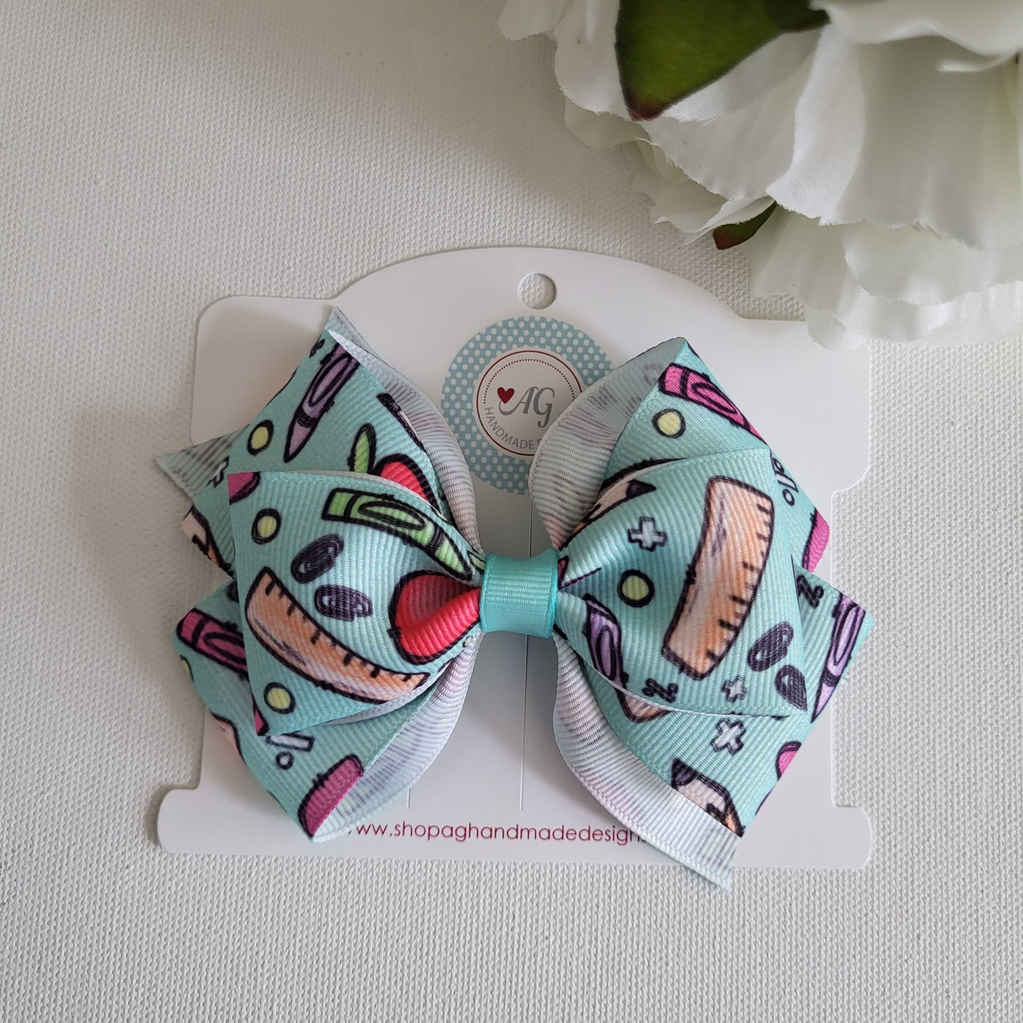 Back to School Hair Bow