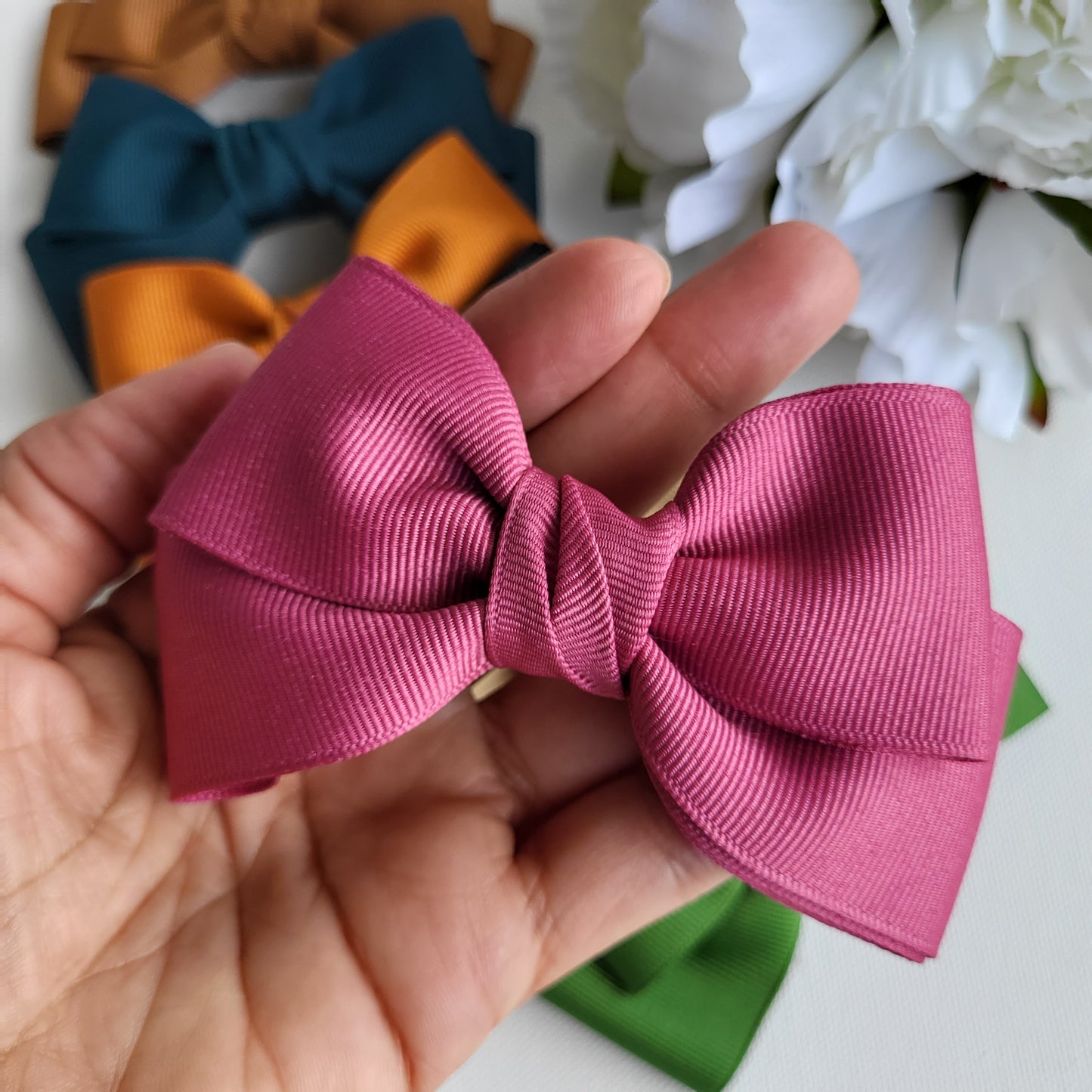 Deep Mauve Hair Bow