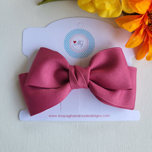 Deep Mauve Hair Bow