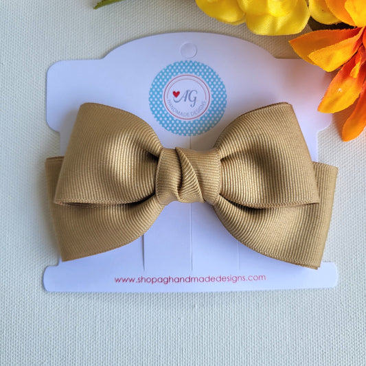 Khaki Hair Bow