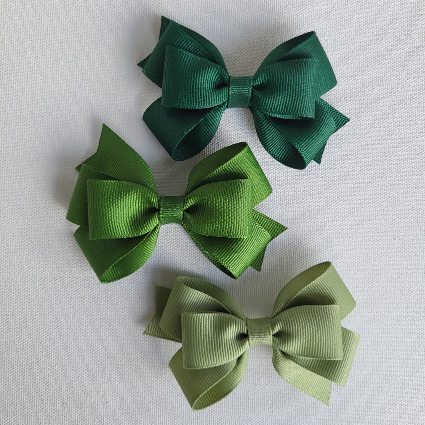 Toddler Pigtails Fall Colors Green Hair Bows