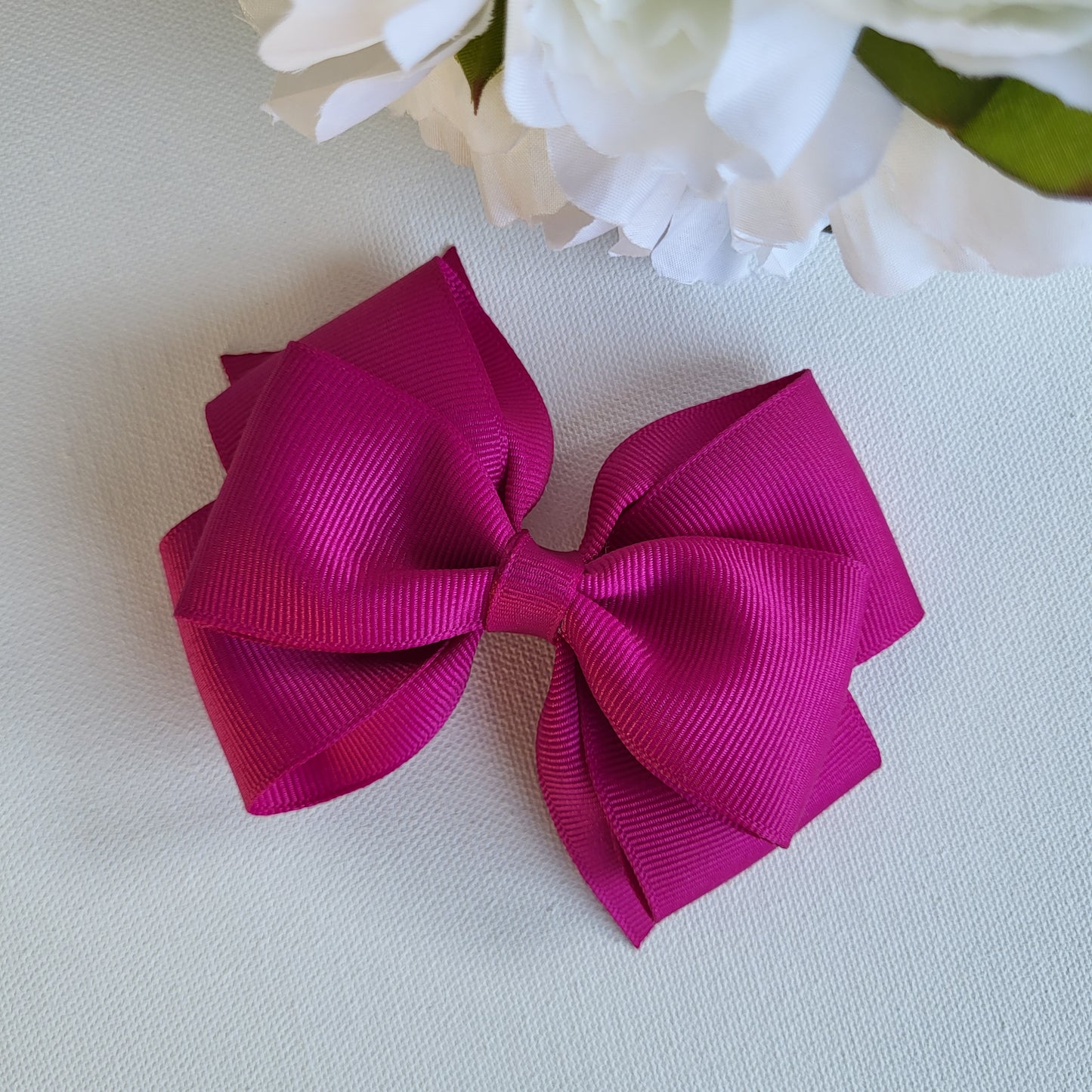 Festive Fushia Hair Bow