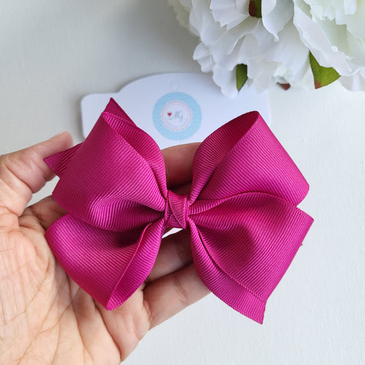 Festive Fushia Hair Bow