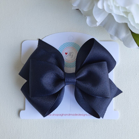 Navy Blue Hair Bow