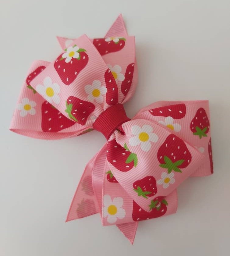 Strawberry Hair Bow