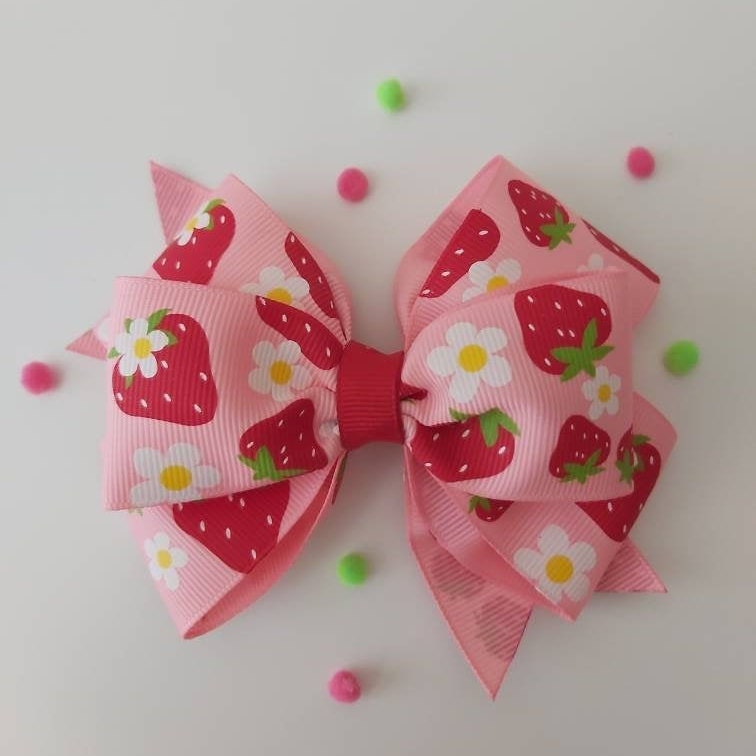 Strawberry Hair Bow