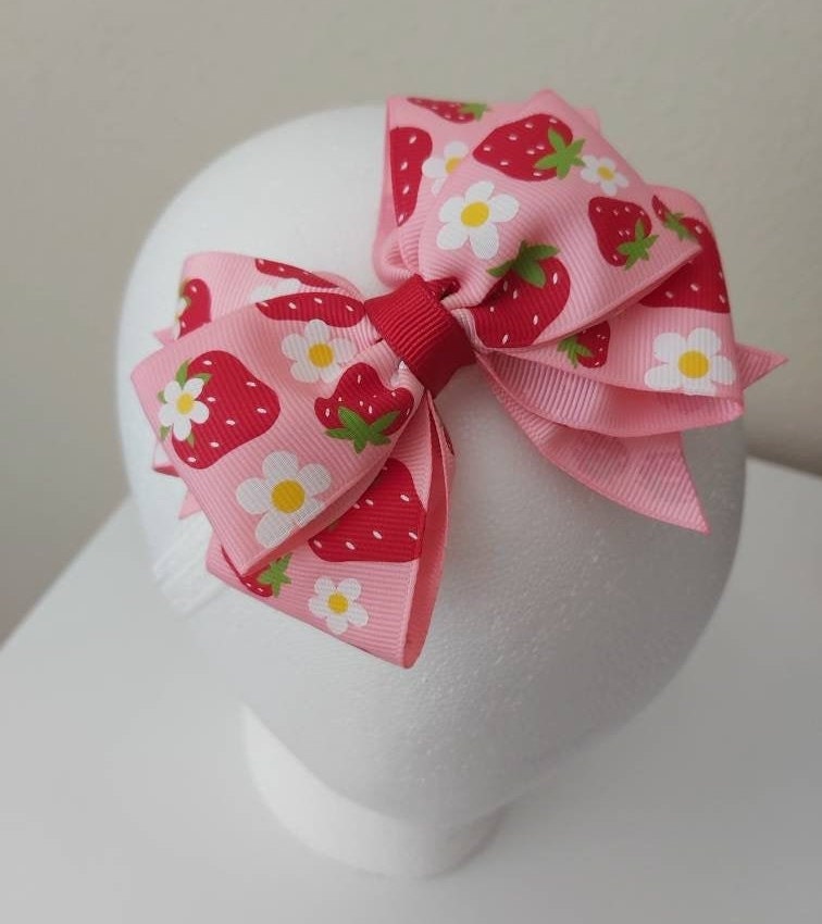 Strawberry Hair Bow