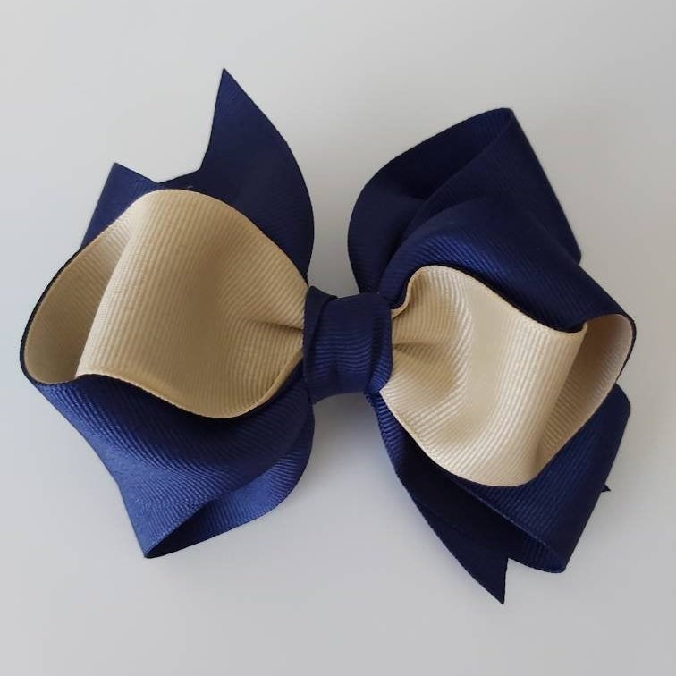 Two Tone Uniform Hair Bows/Back to School Hair Bows