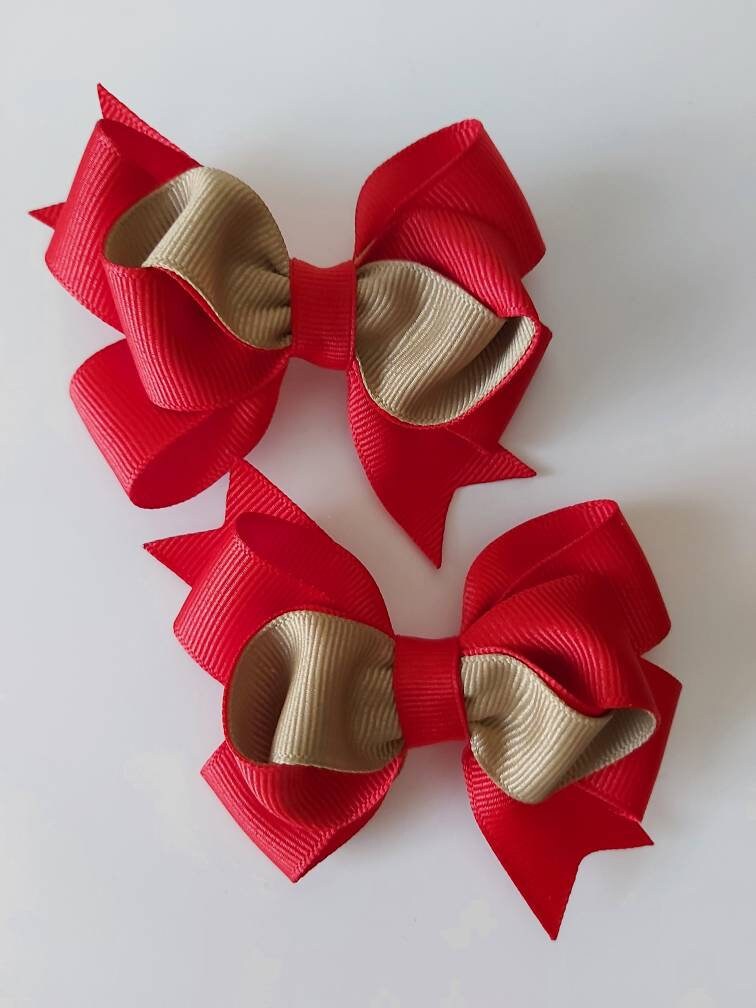 Two Tones 3 Inch Grosgrain Hair Bow