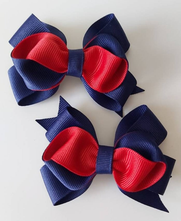 Two Tones 3 Inch Grosgrain Hair Bow