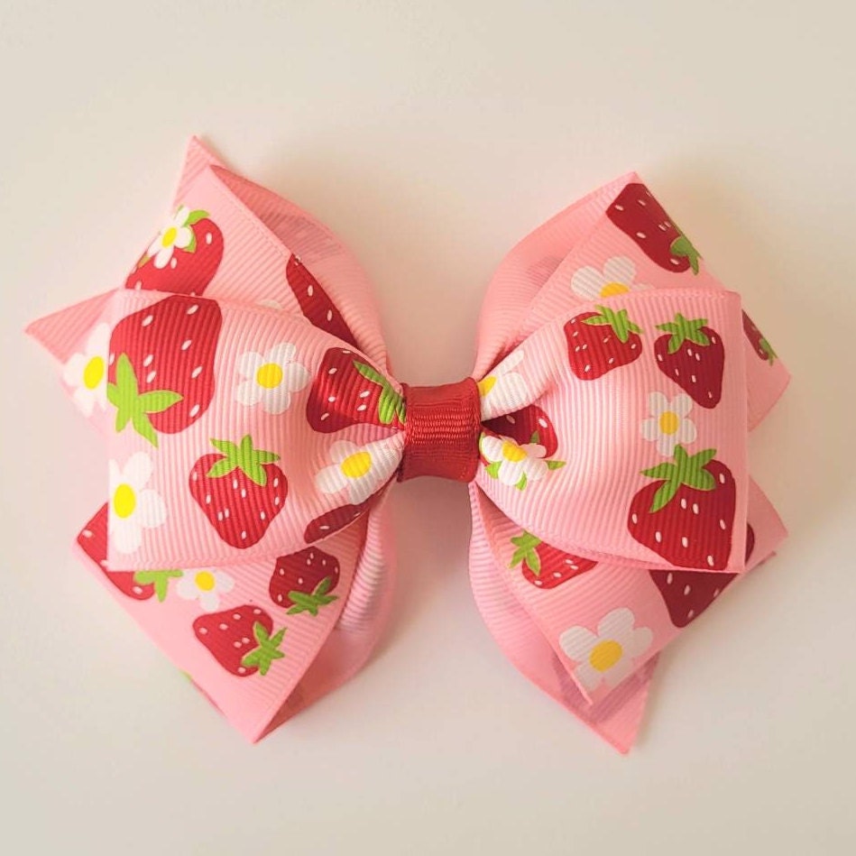 Strawberry Hair Bow