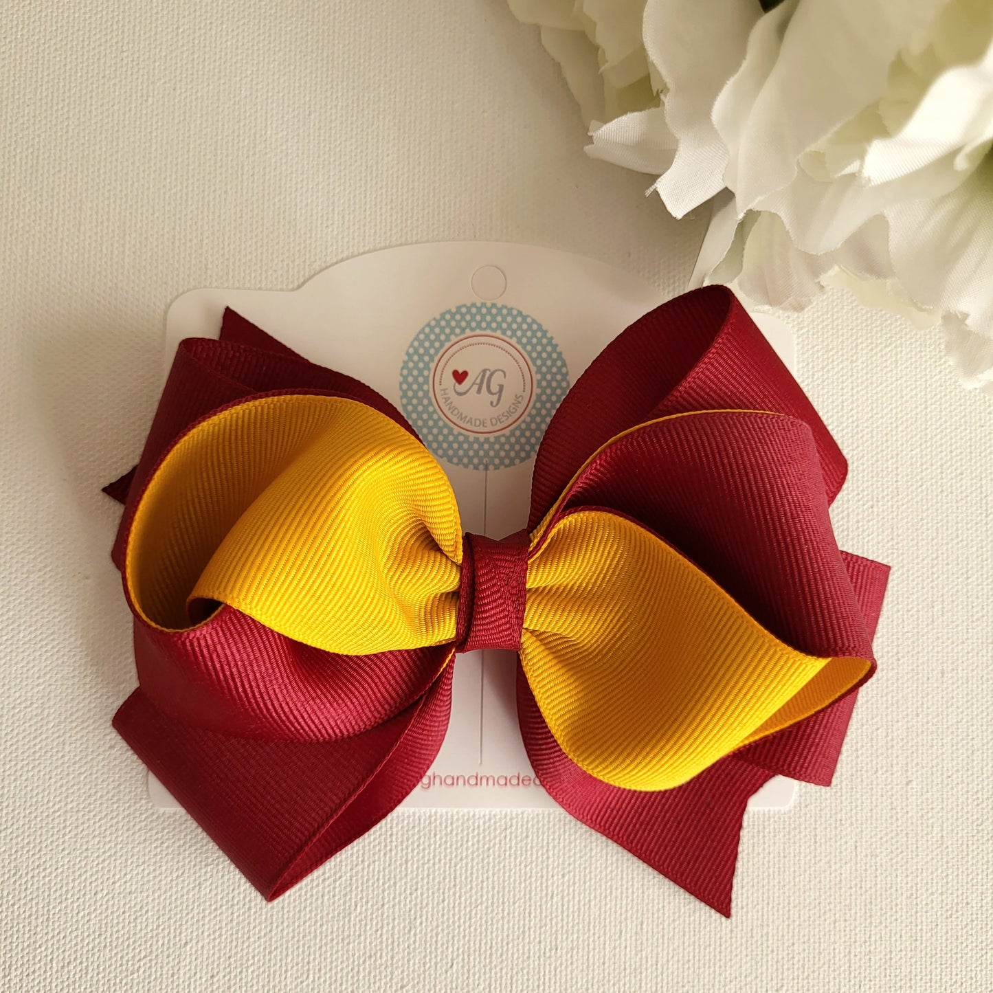 Two Tone Uniform Hair Bows/Back to School Hair Bows