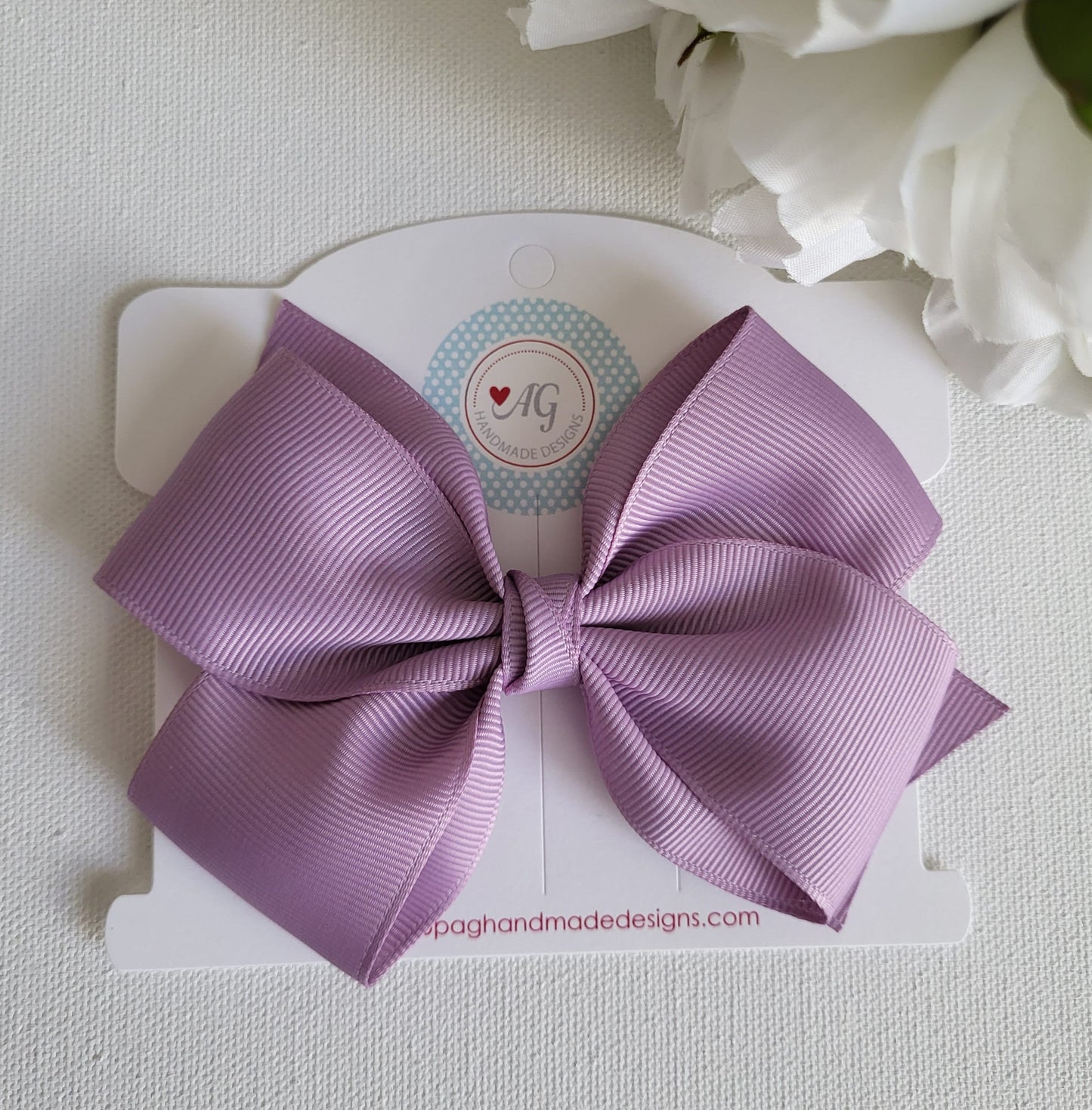 Easter Colors Hair Bows in Pearl Pink, Soft Green, Dusty Blue, Yellow Lemon and Dusty Lilac