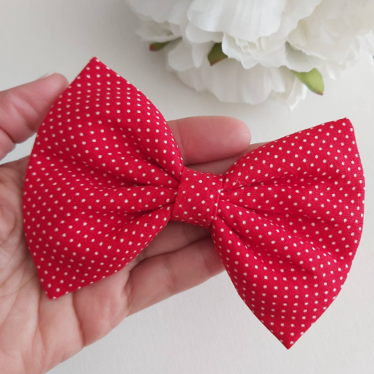 Red Polka Dots Hair Bow